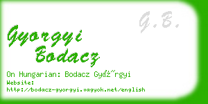 gyorgyi bodacz business card